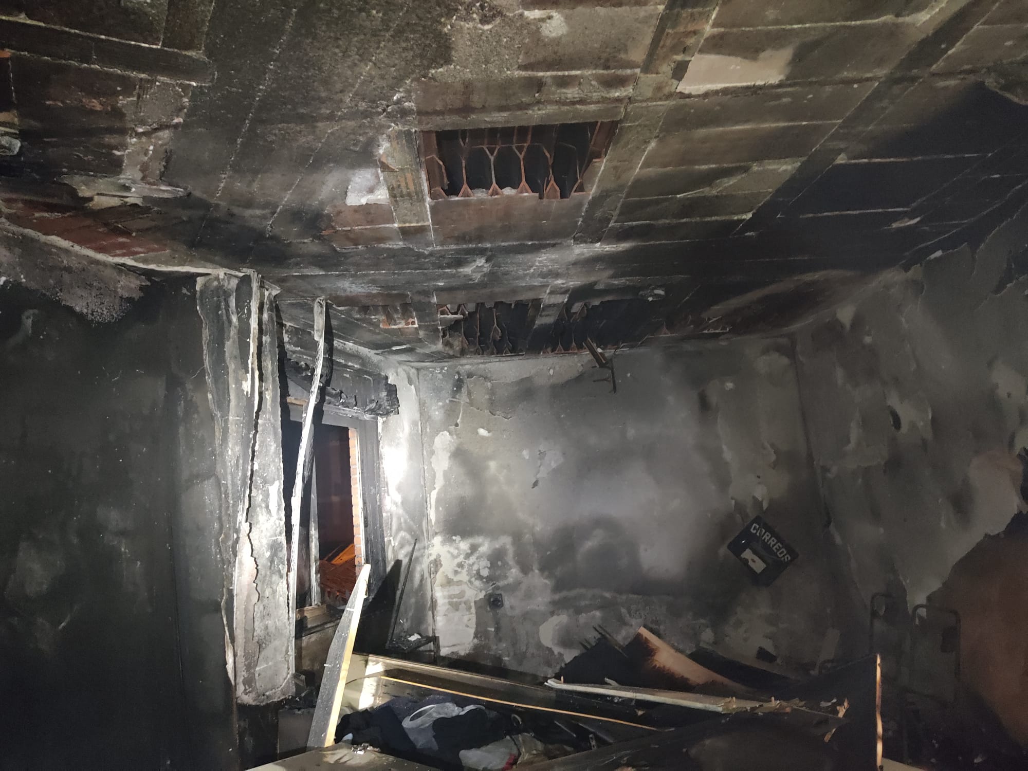 Imagen de la vivienda tras el incendio