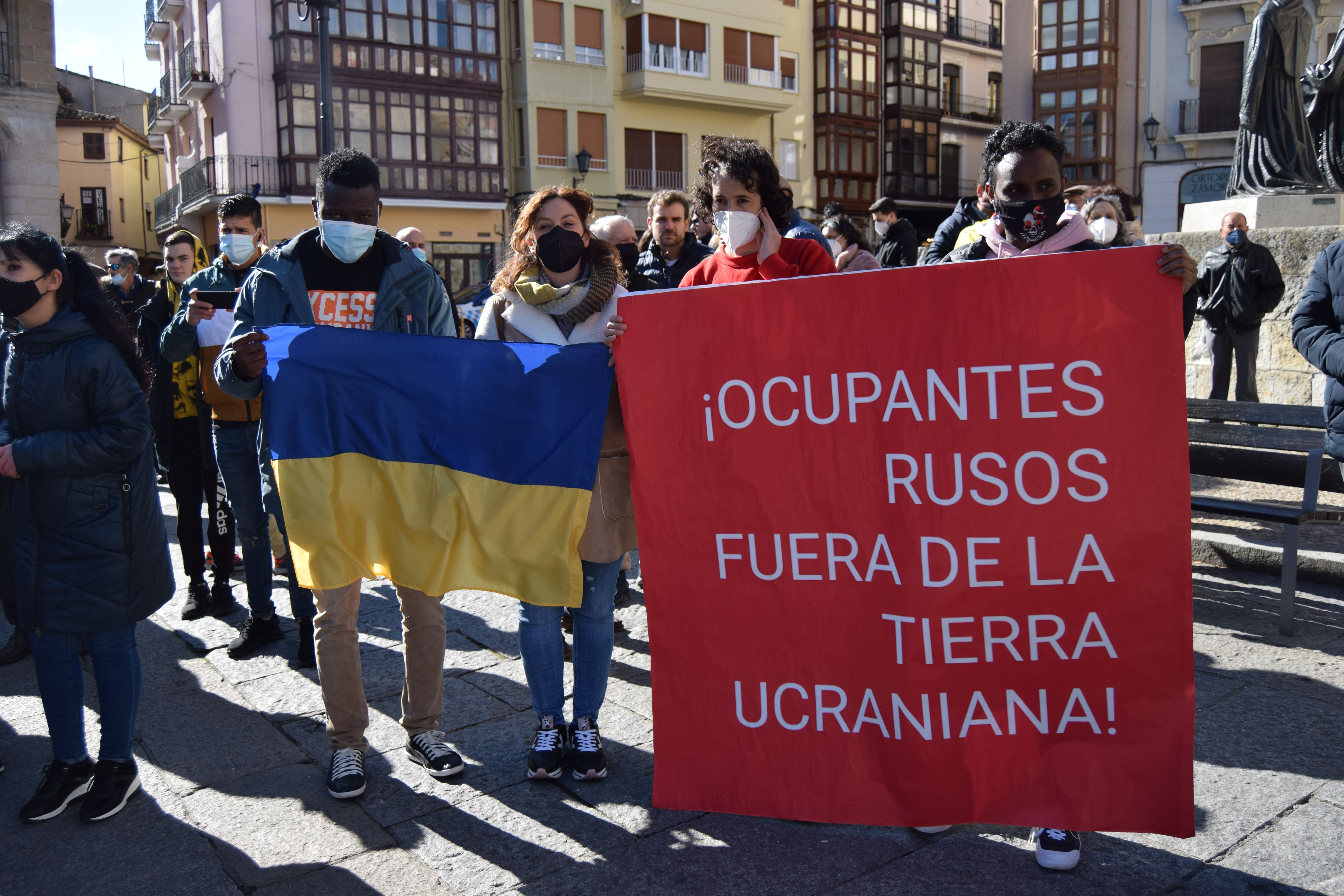 Manifestación en Zamora en apoyo al pueblo ucraniano