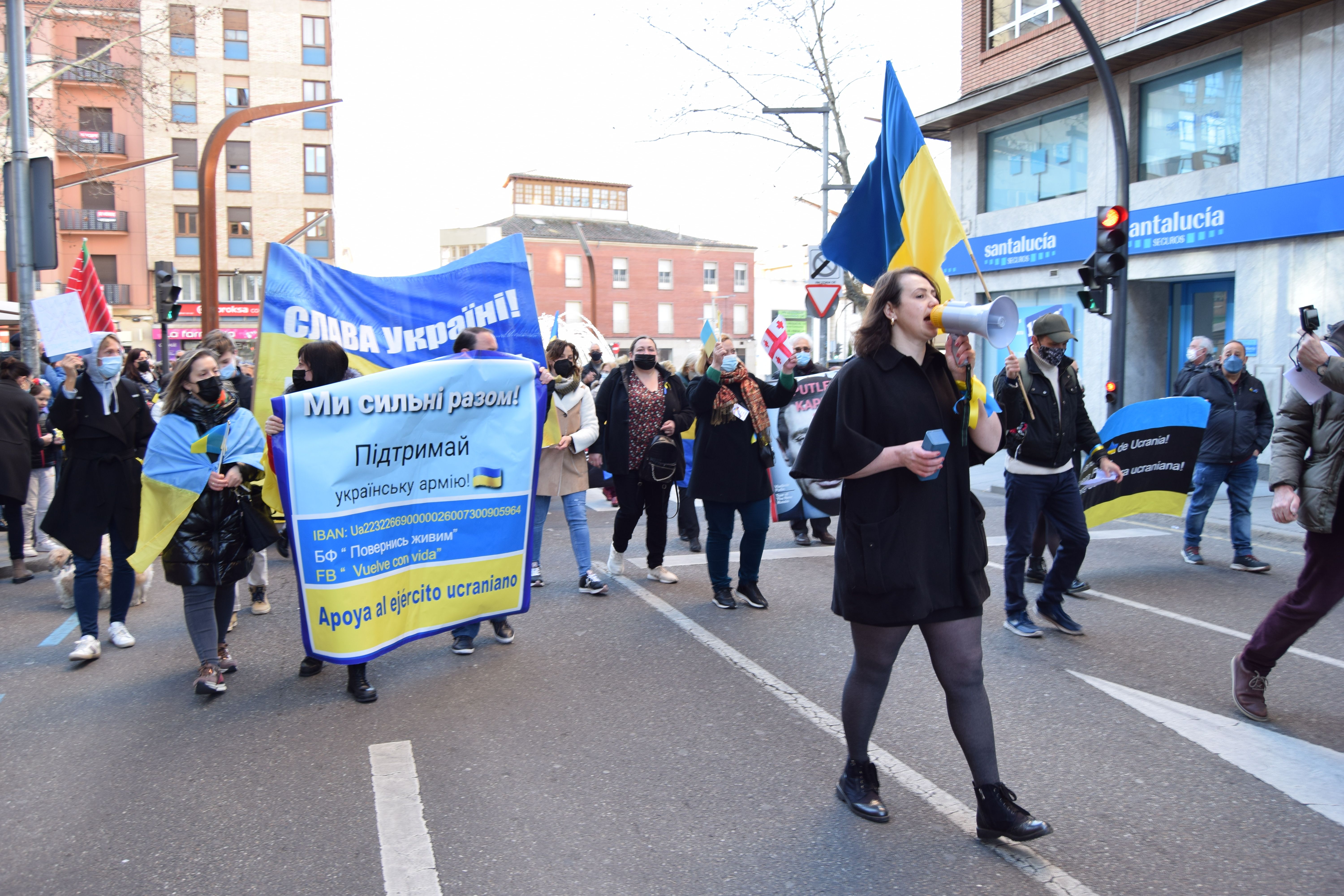 Manifestación en Zamora en apoyo al pueblo ucraniano