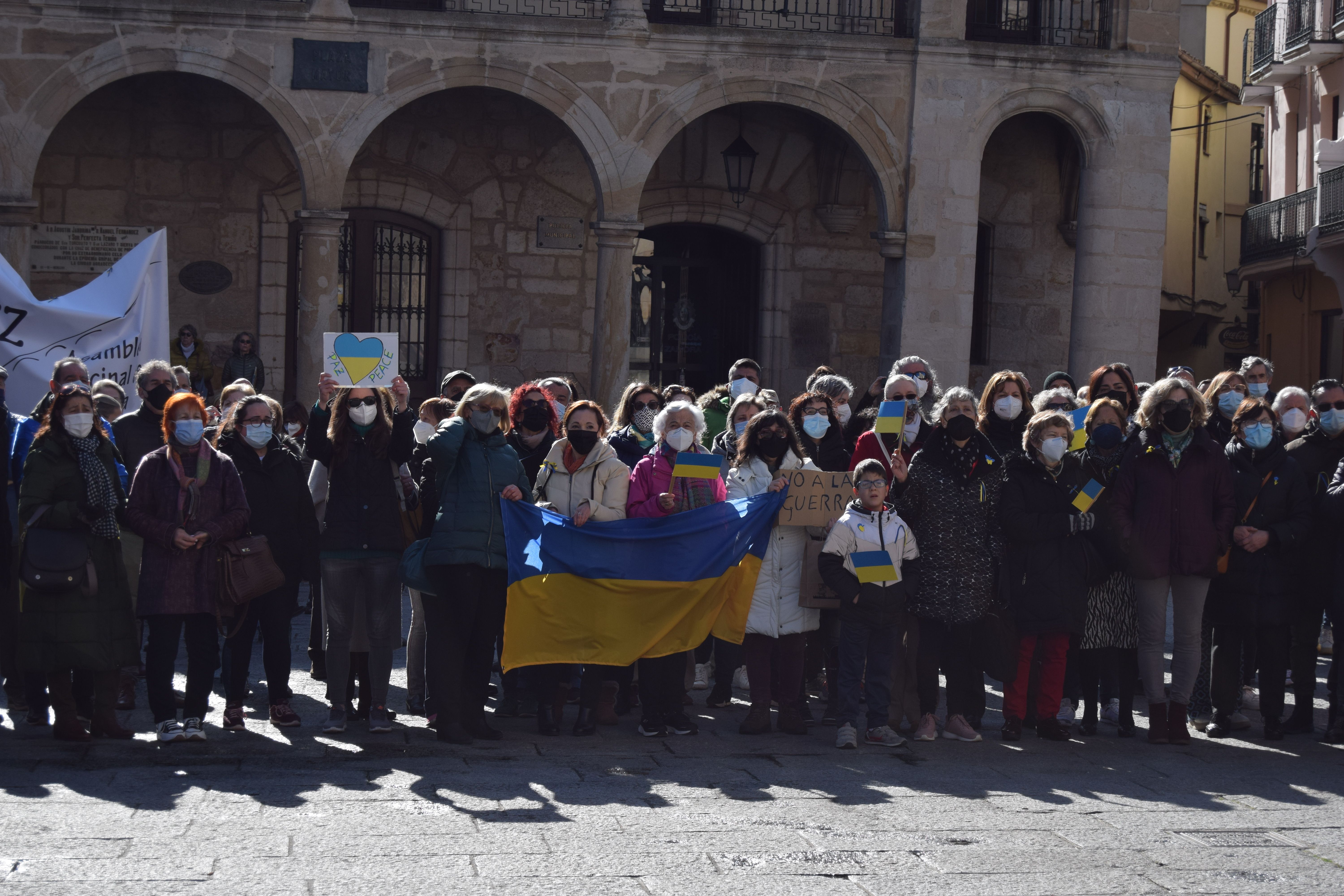 Manifestación en Zamora en apoyo al pueblo ucraniano. Archivo.