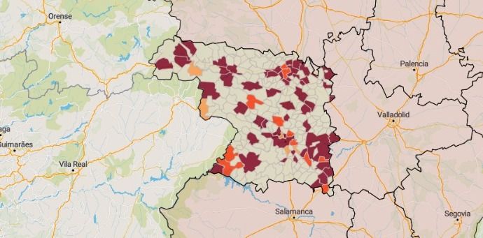 Municipios en riesgo ese lunes JCyL