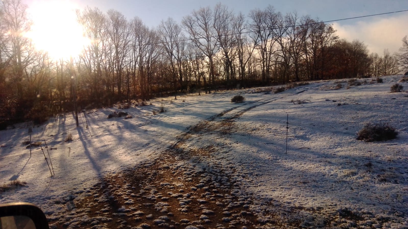 Nieve en Donado esta mañana