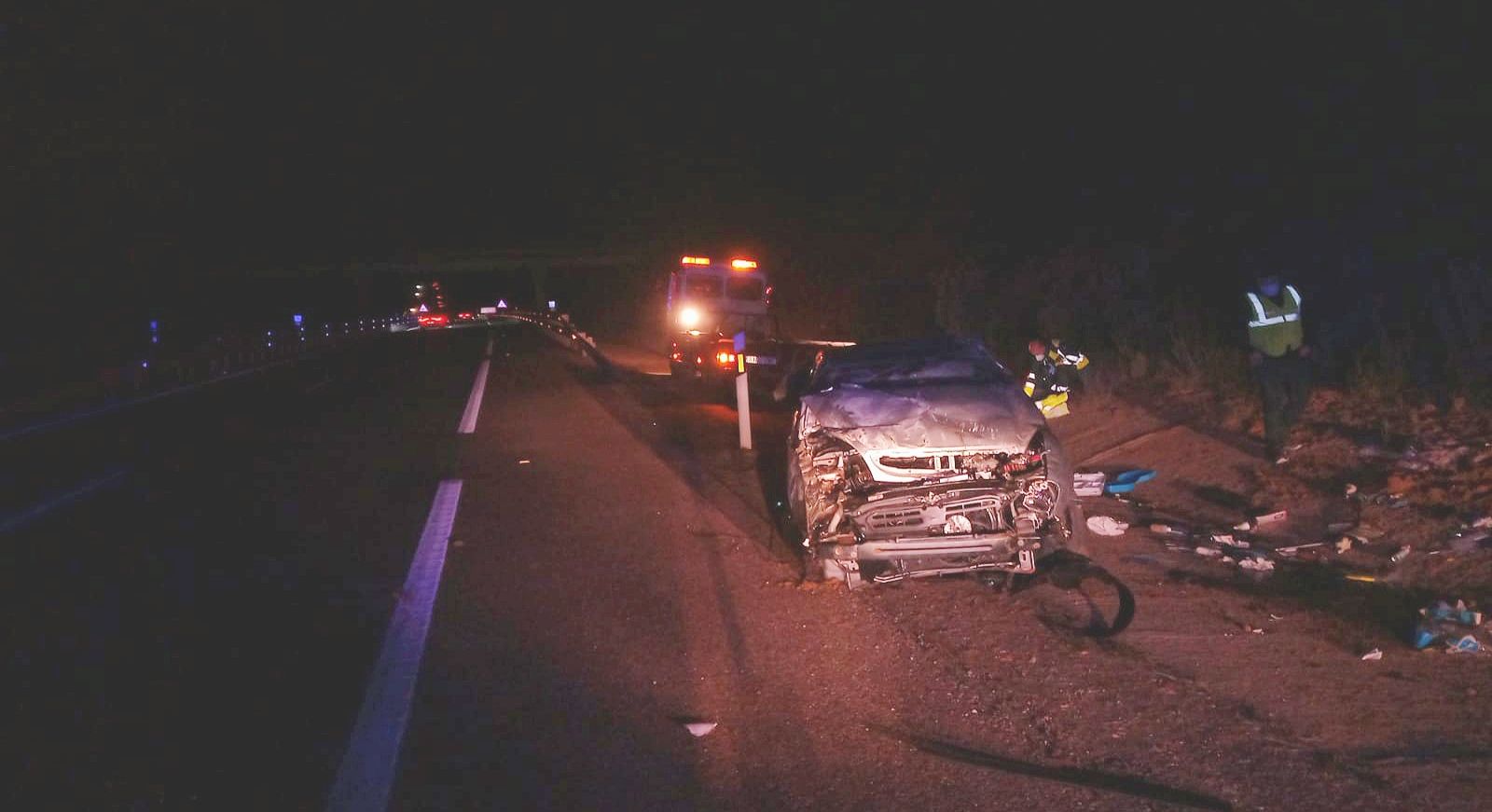 Vehículo afectado en el accidente