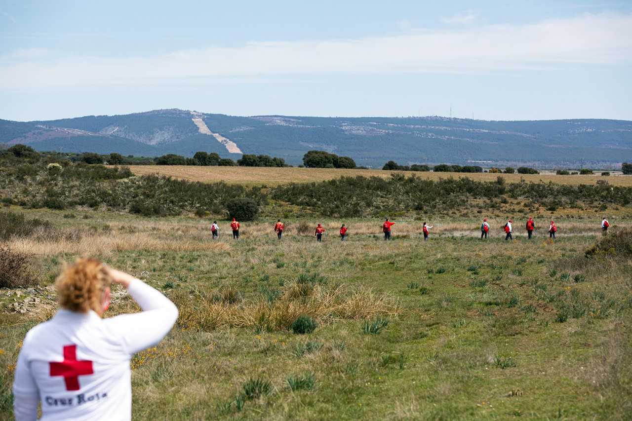 Imagen de una búsqueda realizada en Zamora con colaboración de Cruz Roja