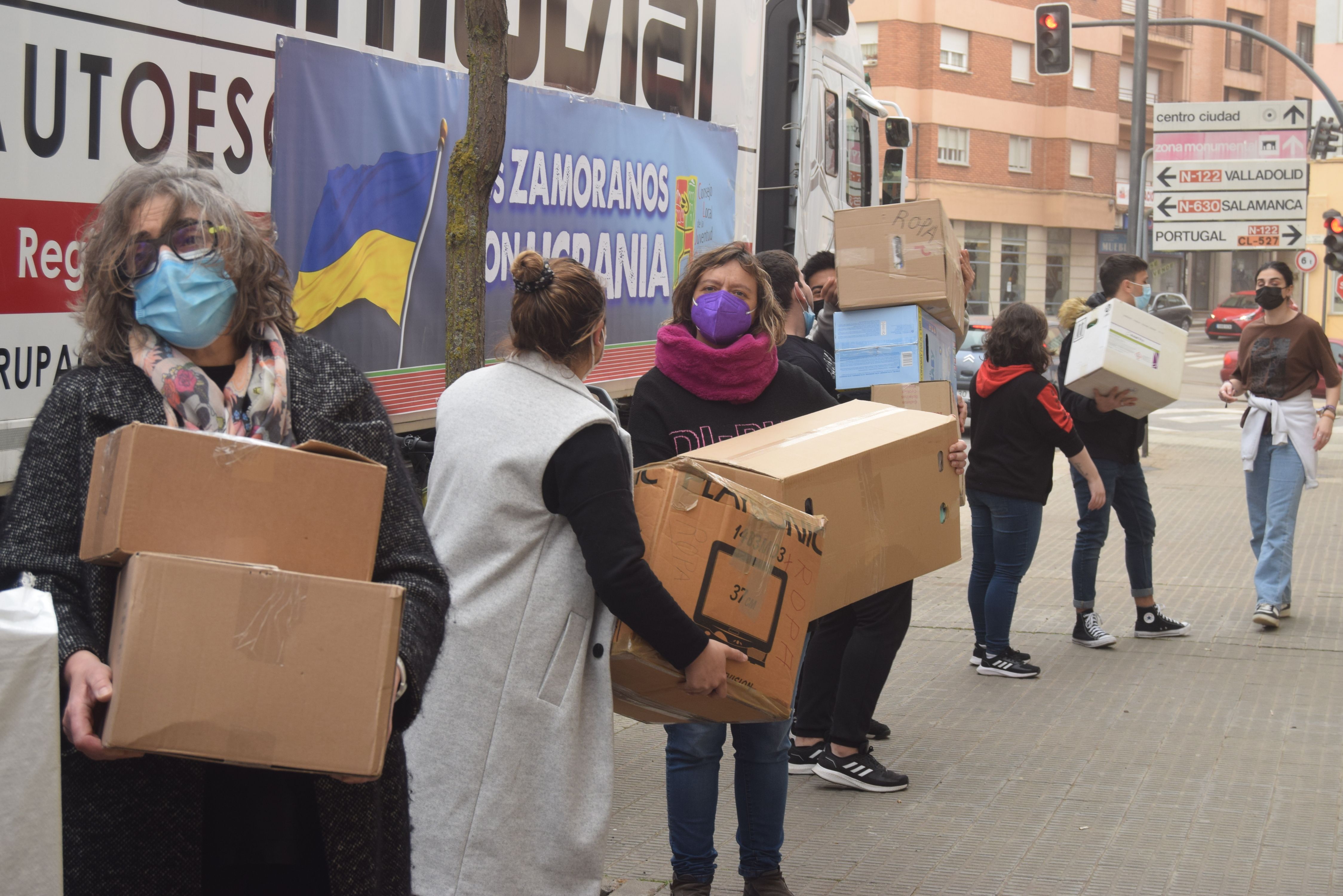 Solidaridad desbordada de los zamoranos para ayudar al pueblo ucraniano