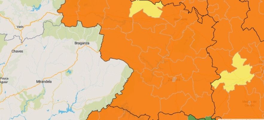 Mapa del coronavirus en las zonas básicas de salud de Zamora este miércoles