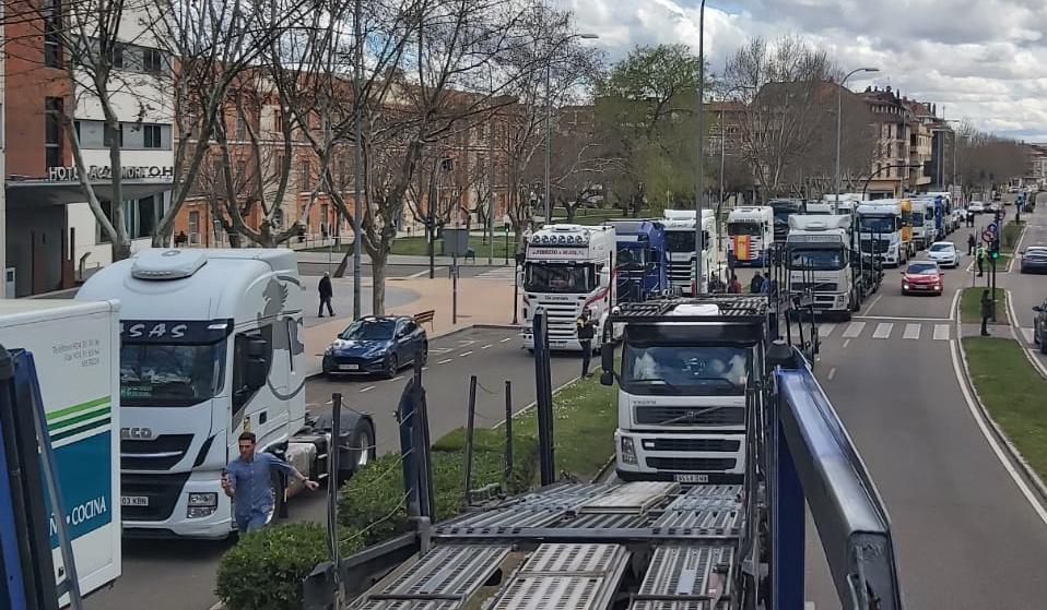 Tercera jornada de protestas del sector del transporte en Zamora