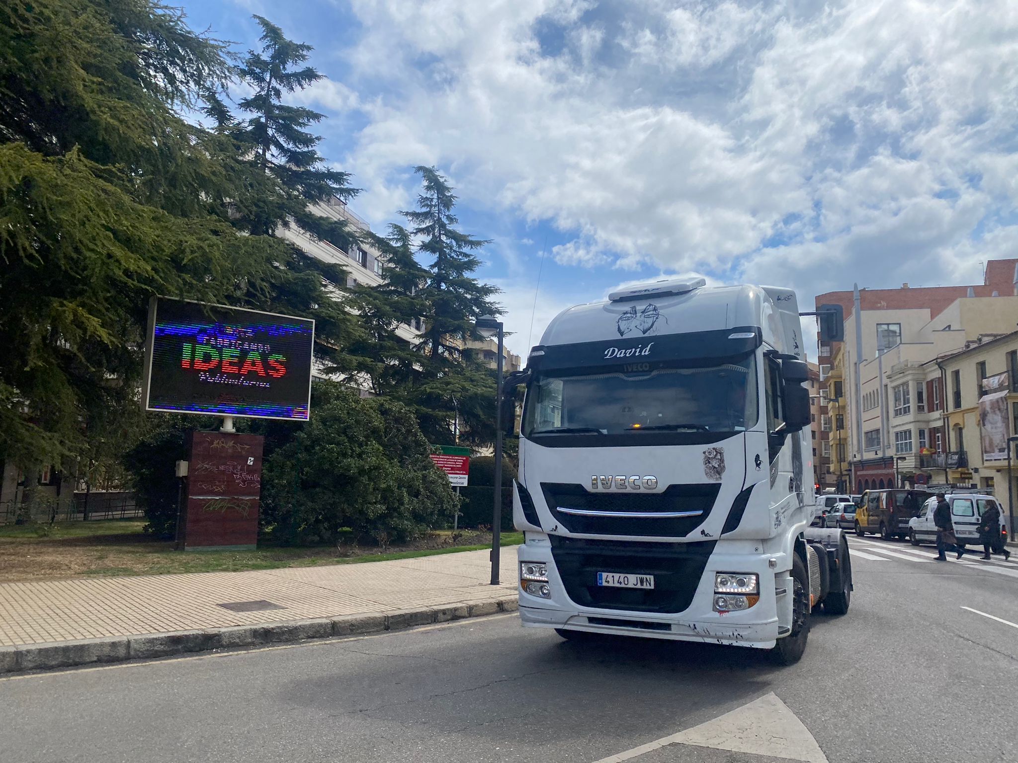 Los transportistas toman las calles de Zamora en una nueva jornada de protestas Foto: M.L