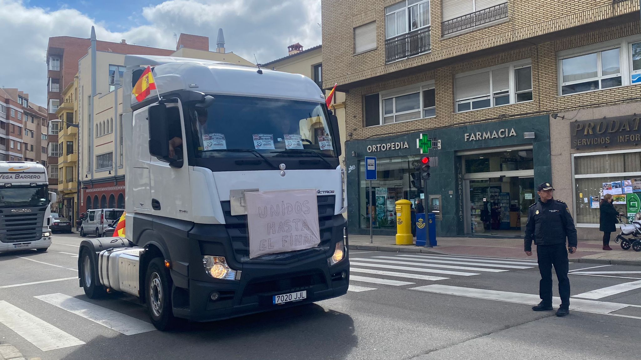 Los transportistas toman las calles de Zamora en una nueva jornada de protestas Foto: M.L