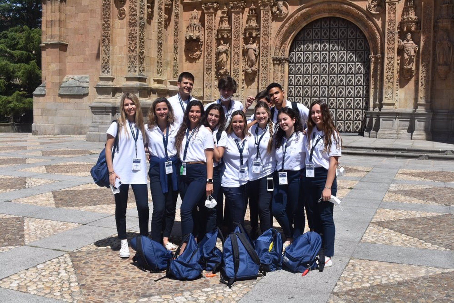 Los estudiantes de Bachillerato de CyL que participan en la final de las Becas Europa Santander.   BANCO SANTANDER.