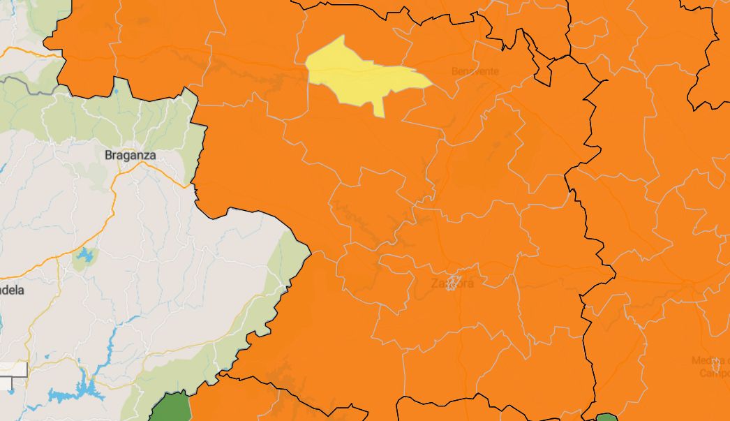 Mapa del coronavirus en las zonas básicas de salud de Zamora este viernes