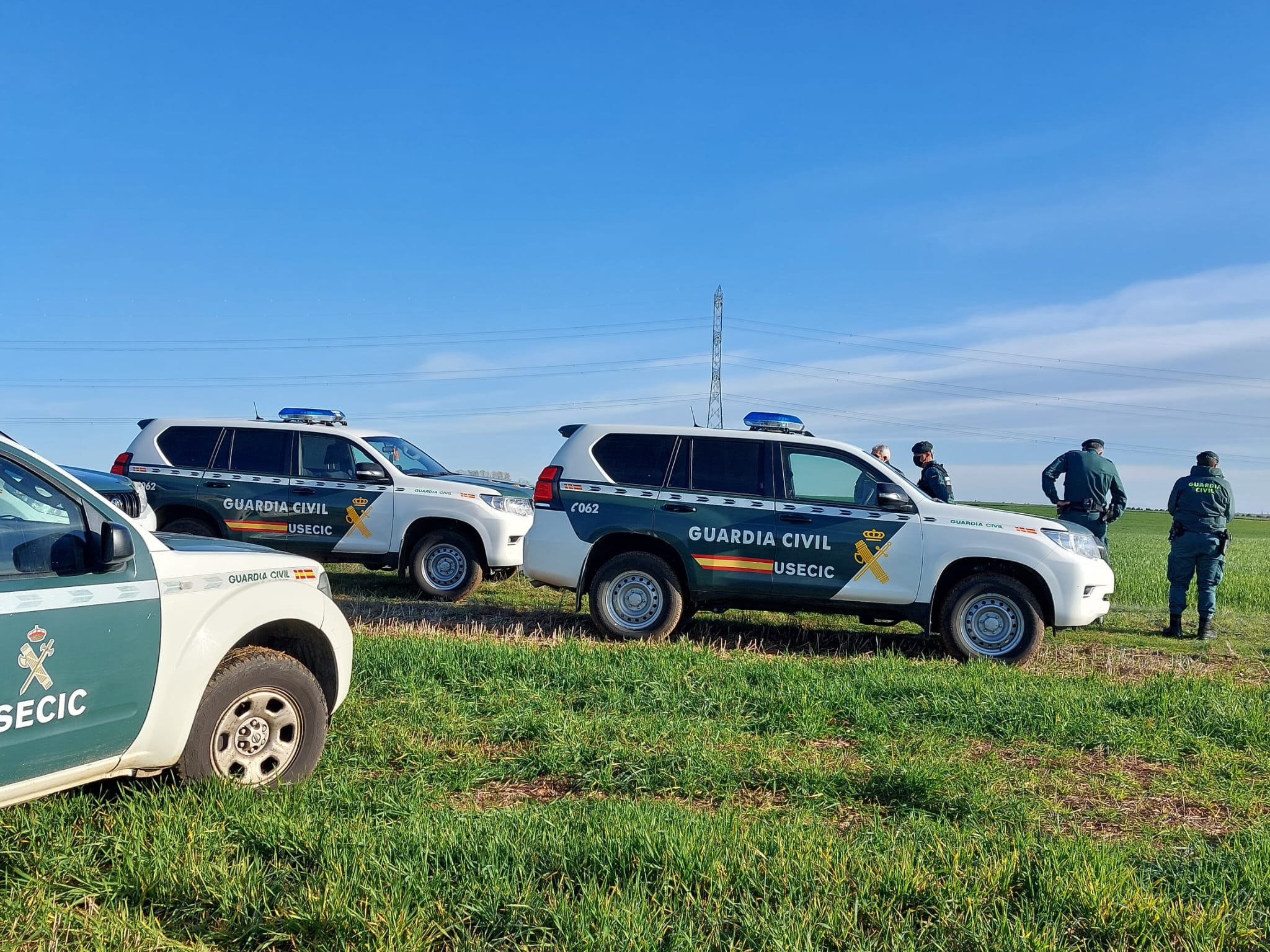 Miembros de la Guardia Civil en la búsqueda