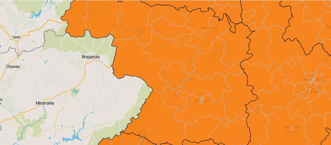 Mapa del coronavirus en las zonas básicas de salud de Zamora este viernes