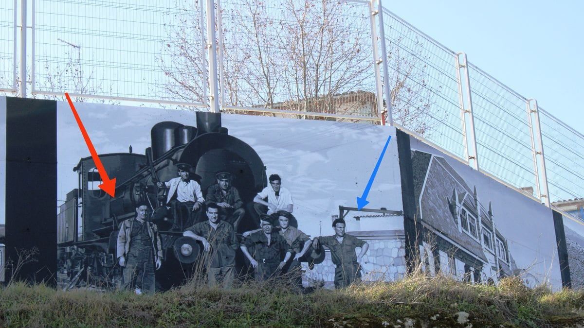 Imagen del mural en la cuesta del Bolón