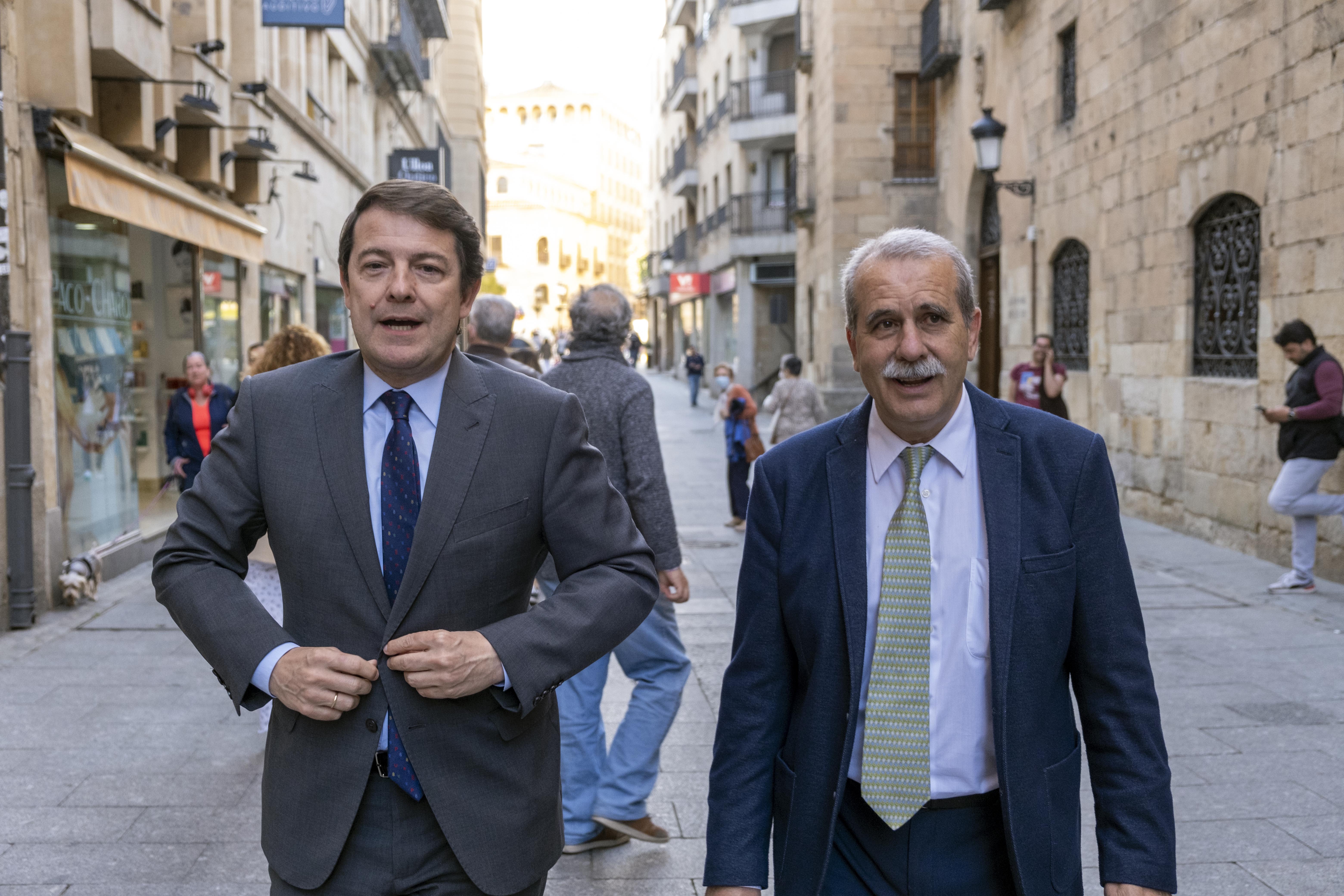 Alfonso Fernández Mañueco junto a Agustín Sánchez de Vega