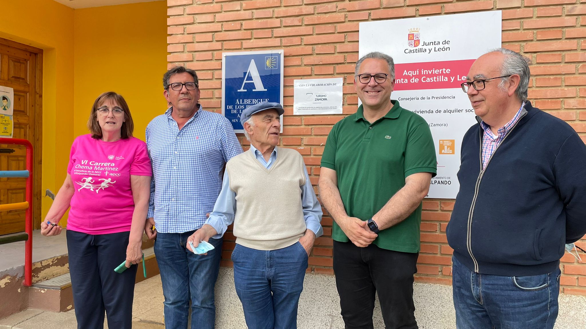 Jesús María Prada en el albergue de Villalpando