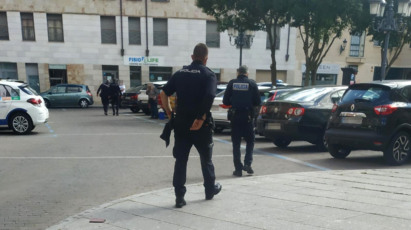 La Policía Nacional en la Plaza de San Esteban. Archivo