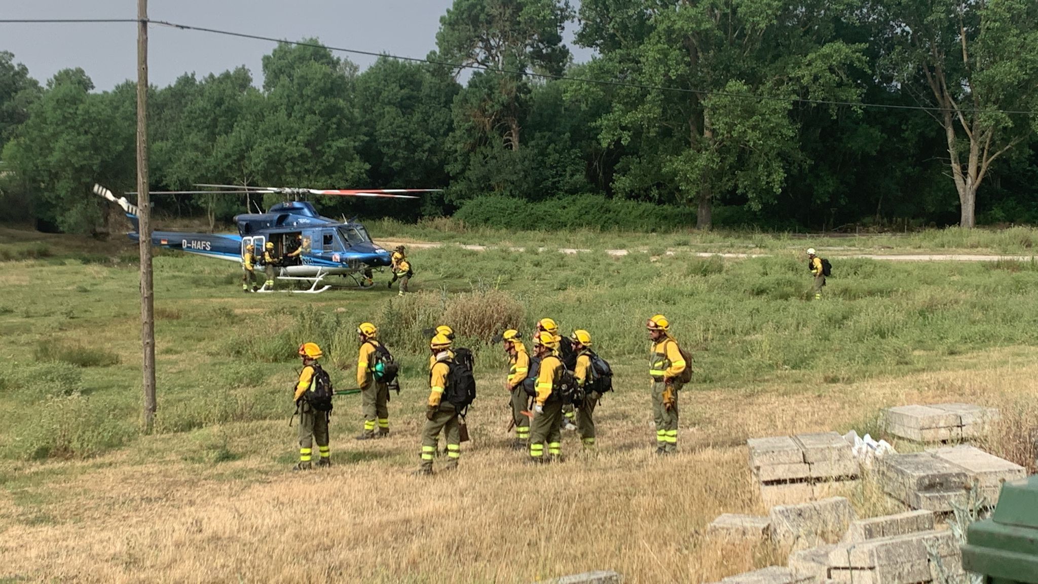 Bomberos forestales de Pino acuden a la Sierra de la Culebra