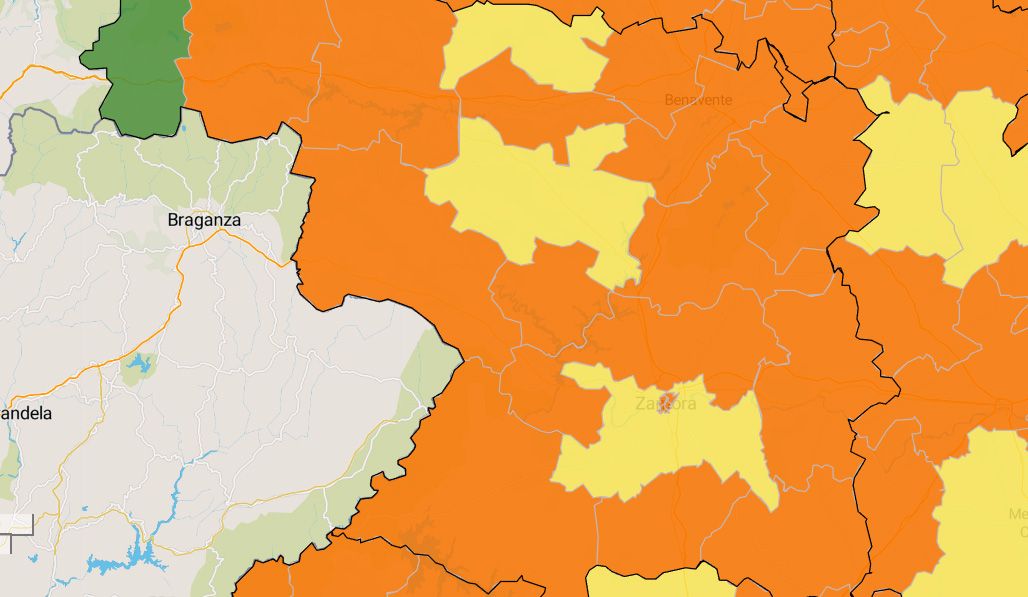 Mapa del coronavirus en las zonas básicas de salud de Zamora este viernes