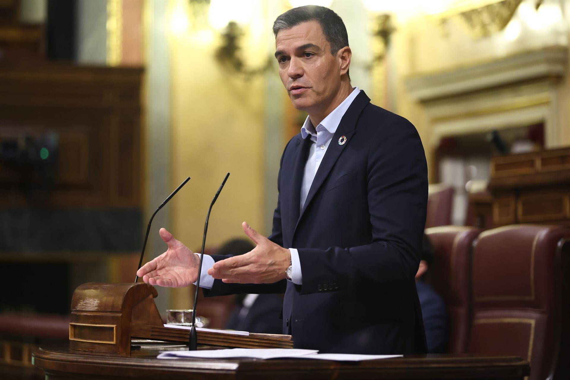 El presidente del Gobierno, Pedro Sánchez,