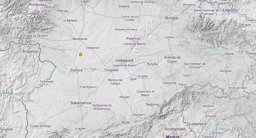 Imagen del epicentro-Instituto Geográfico Nacional