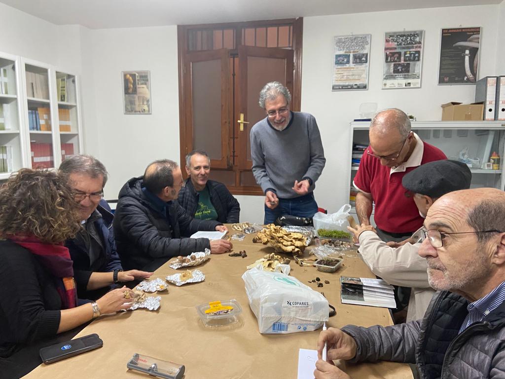 Integrantes de la Asociación Micológica Zamorana durante una de sus reuniones