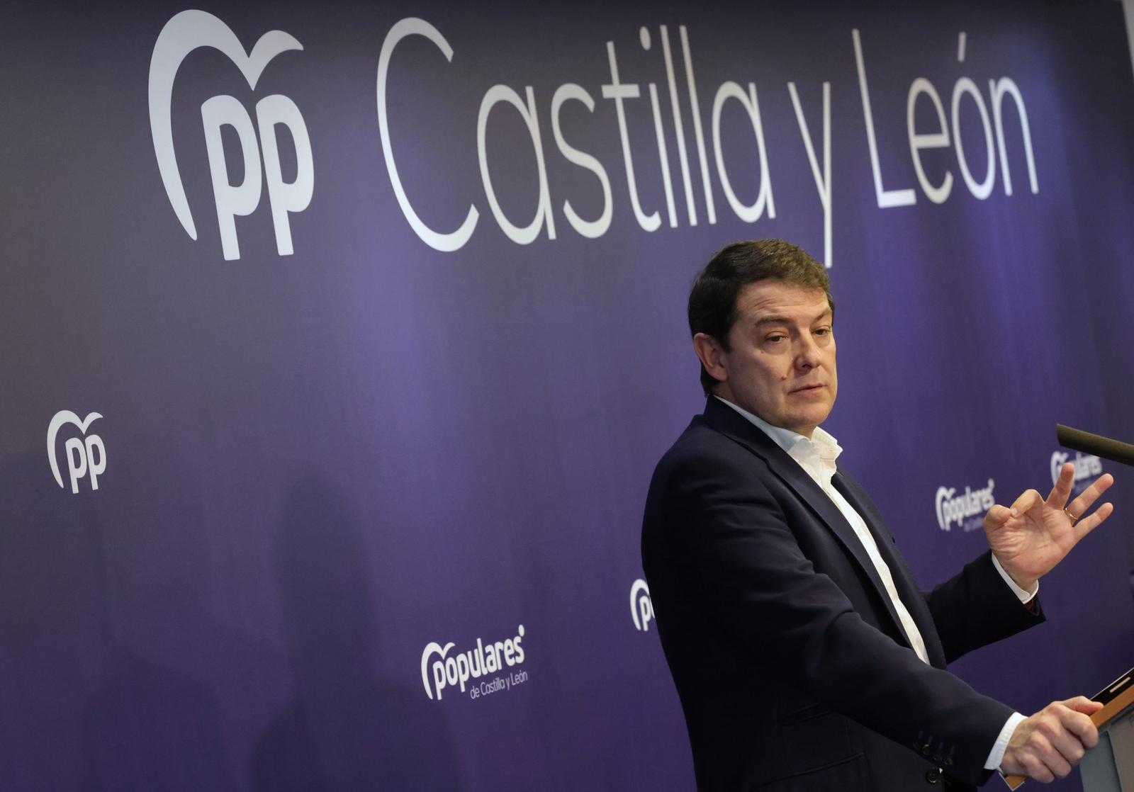 El Presidente del Partido Popular de Castilla y León y de la Junta, Alfonso Fernández Mañueco