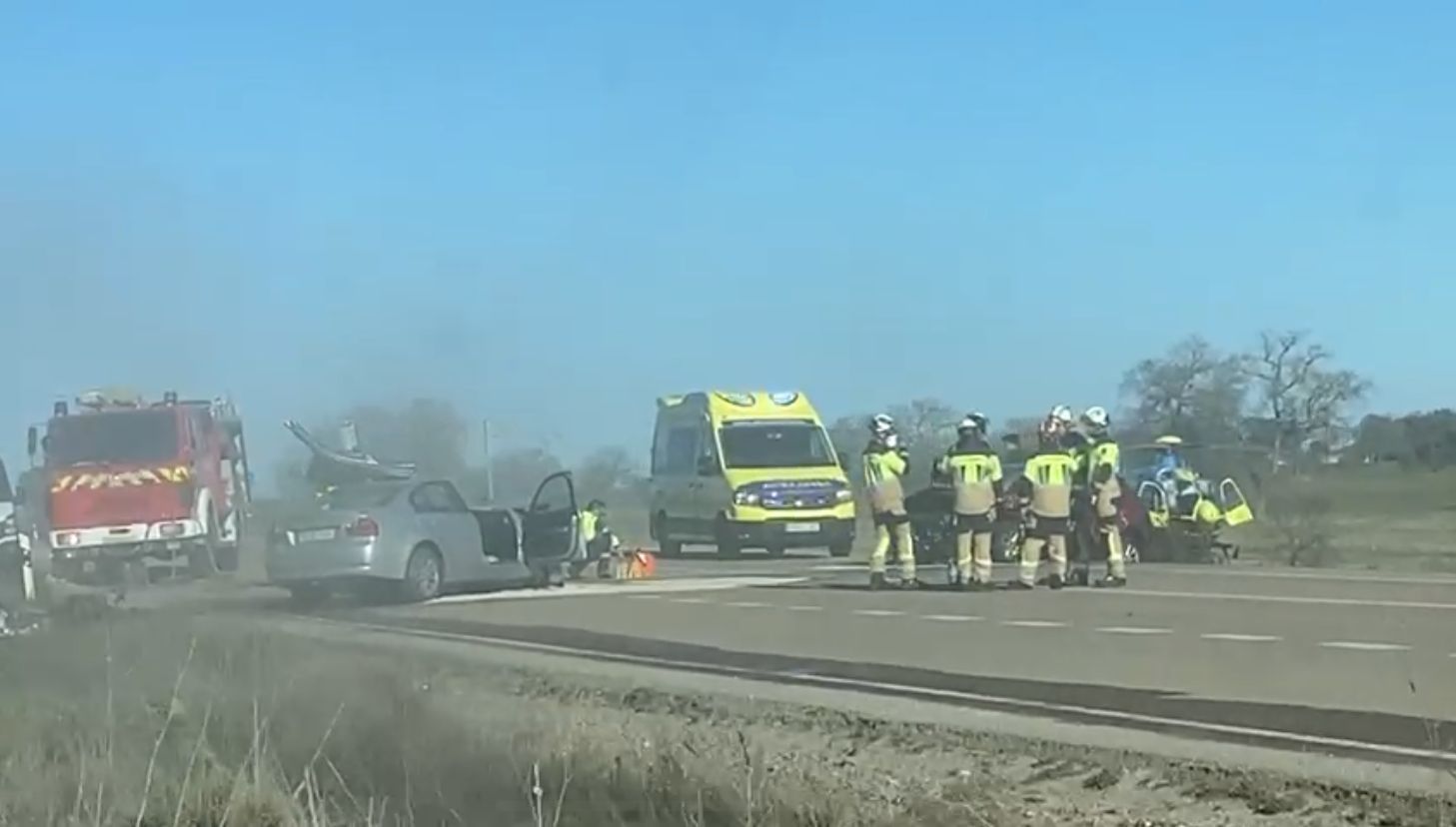 Accidente ocurrido en la N 122. Imagen de archivo