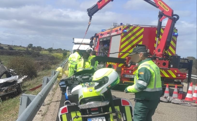 Accidente ocurrido en la N 122. Archivo