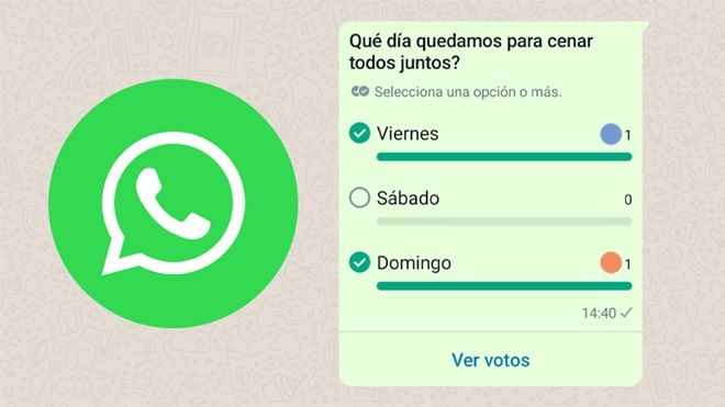 Imagen de las encuestas de Whatsapp