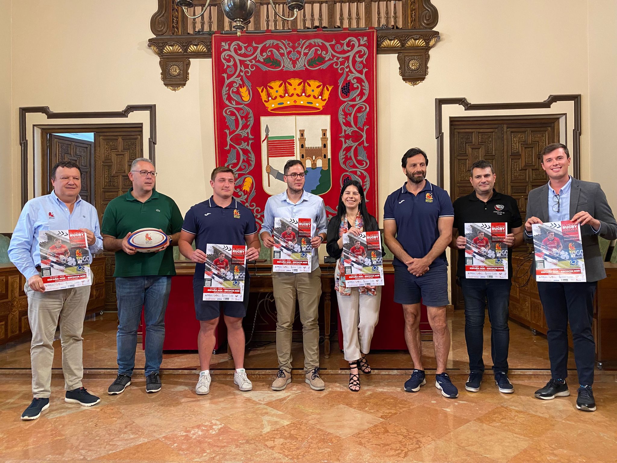 Presentación del encuentro de rugby entre Escocia y España