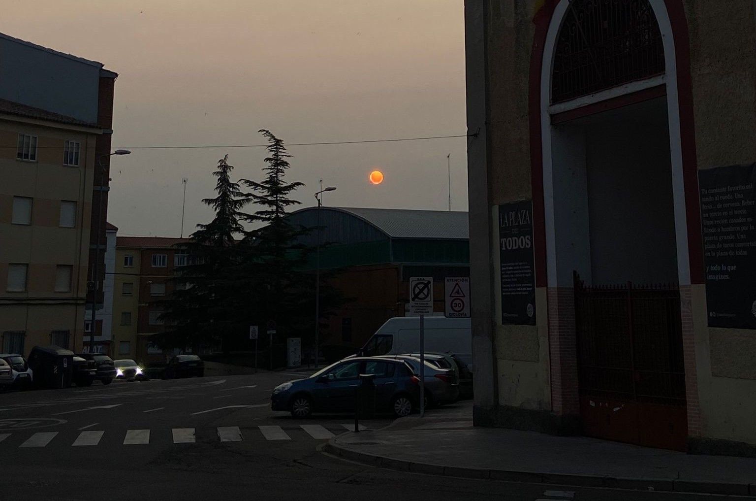 Imagen del sol en Zamora