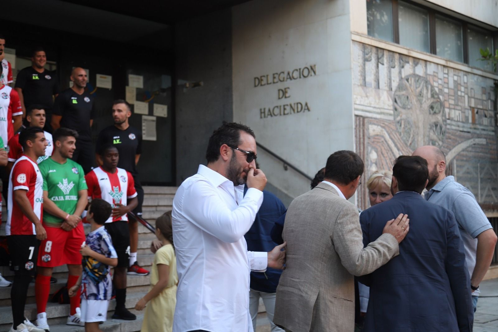 Víctor de Aldama en el acto de presentación de la nueva equipación del Zamora CF en la plaza de Castilla y León. Archivo.