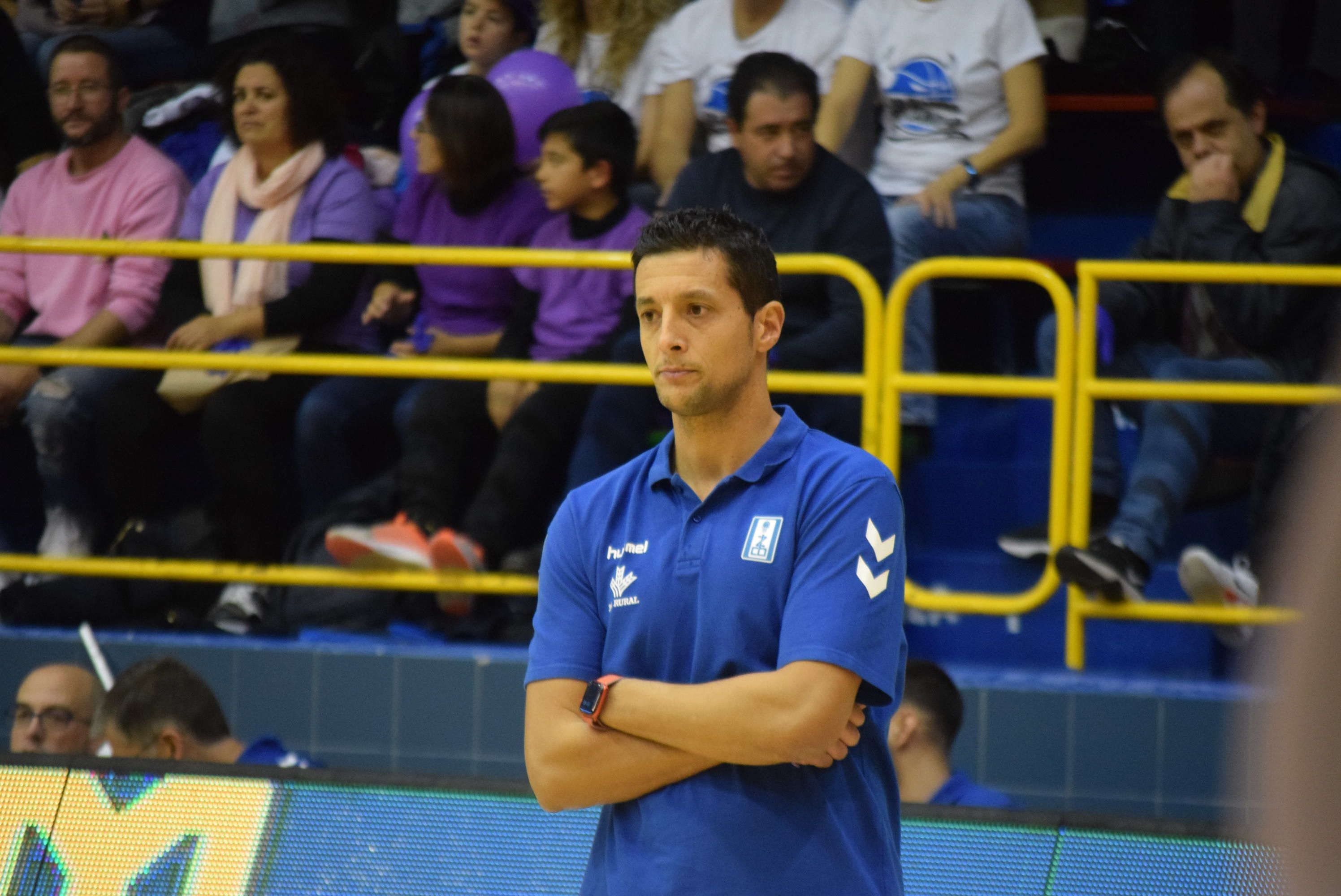 Saulo Hernández, en un partido en el Ángel Nieto durante esta temporada.