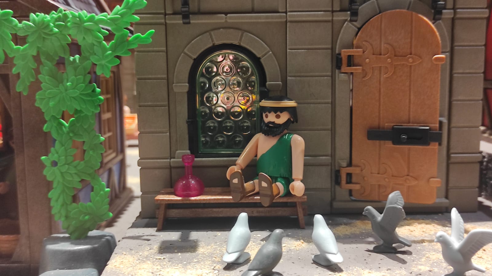 Recreación del ‘Belén medieval con Playmobil’