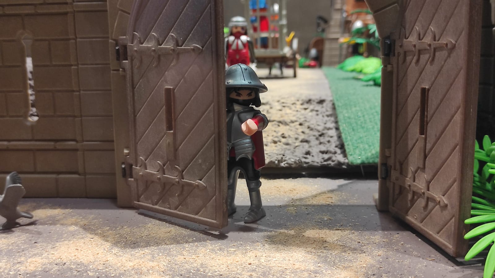 Recreación del ‘Belén medieval con Playmobil’