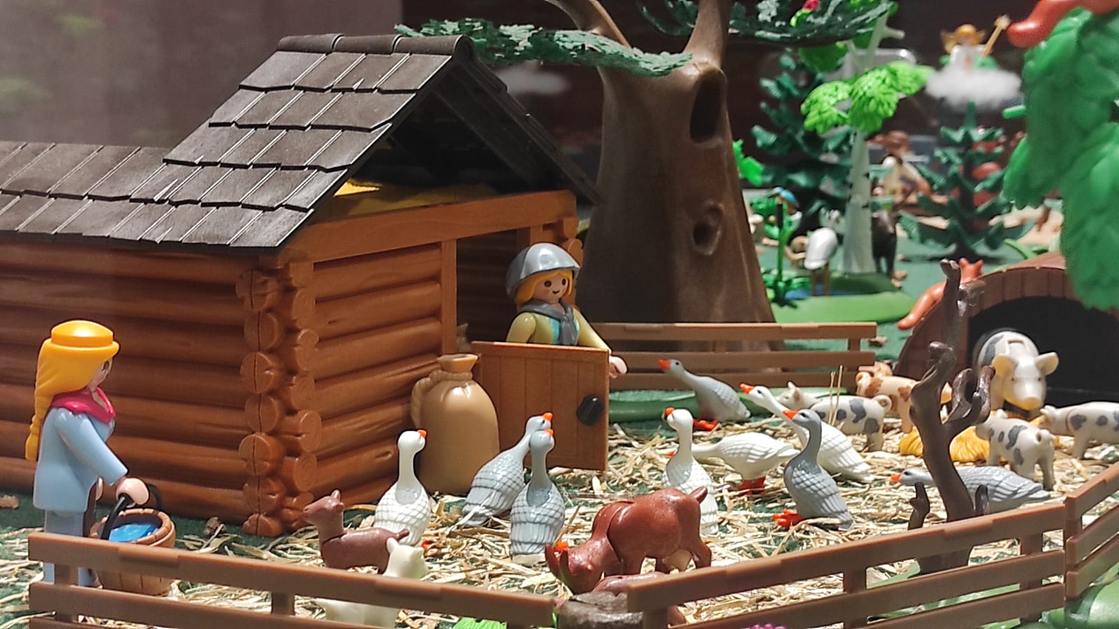 Recreación del ‘Belén medieval con Playmobil’