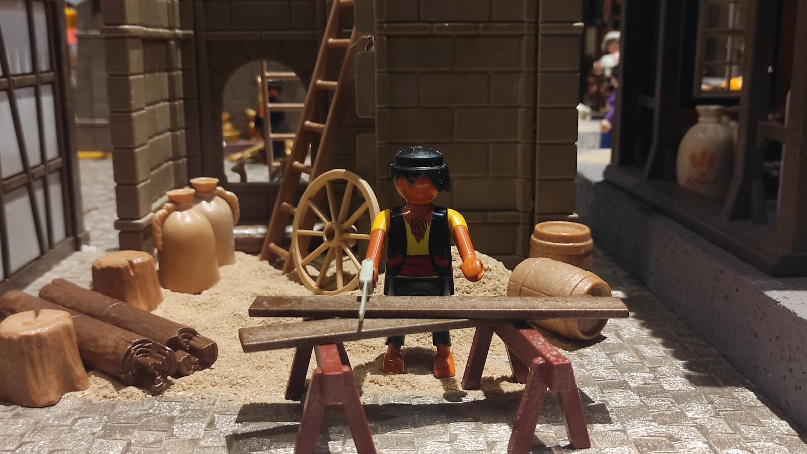 Recreación del ‘Belén medieval con Playmobil’