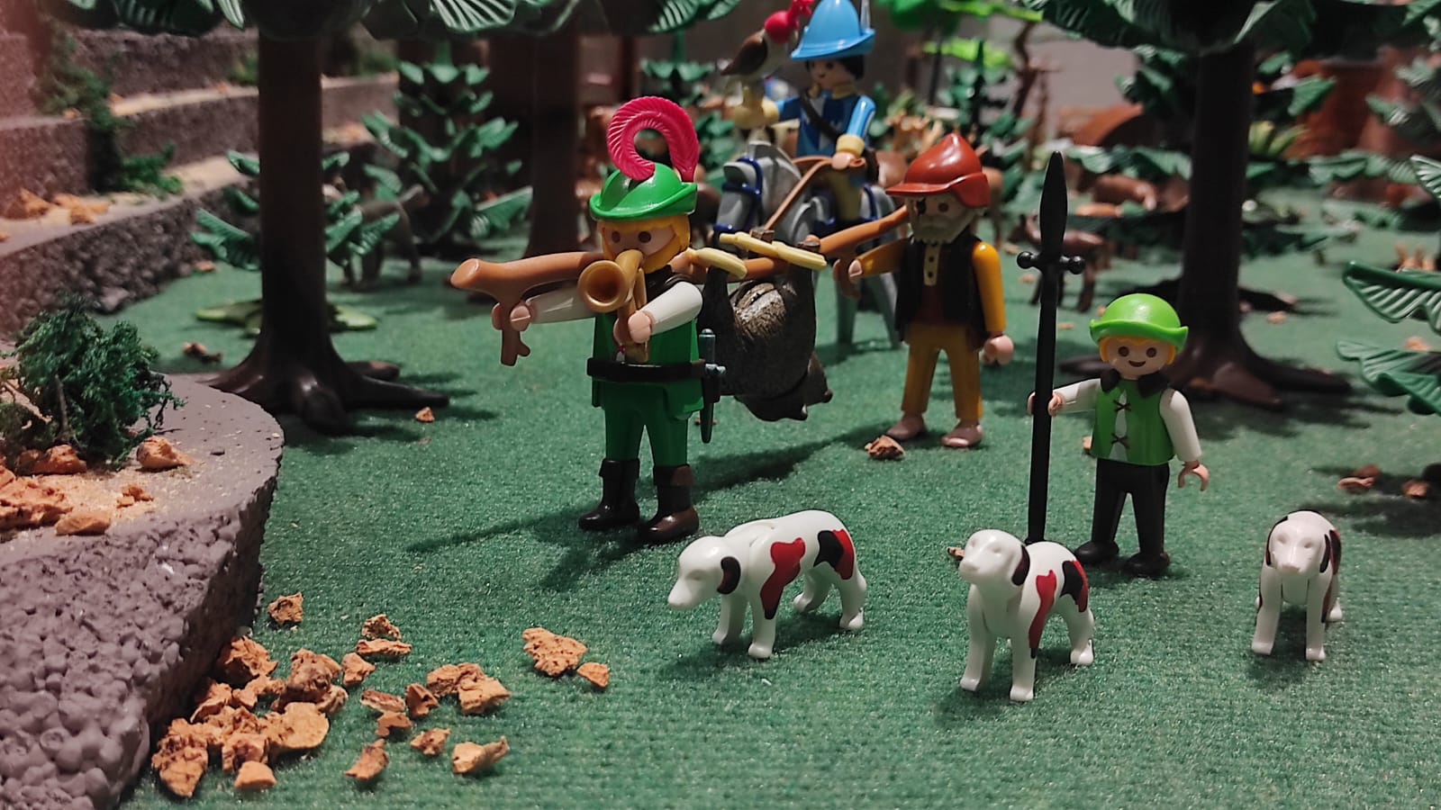 Recreación del ‘Belén medieval con Playmobil’