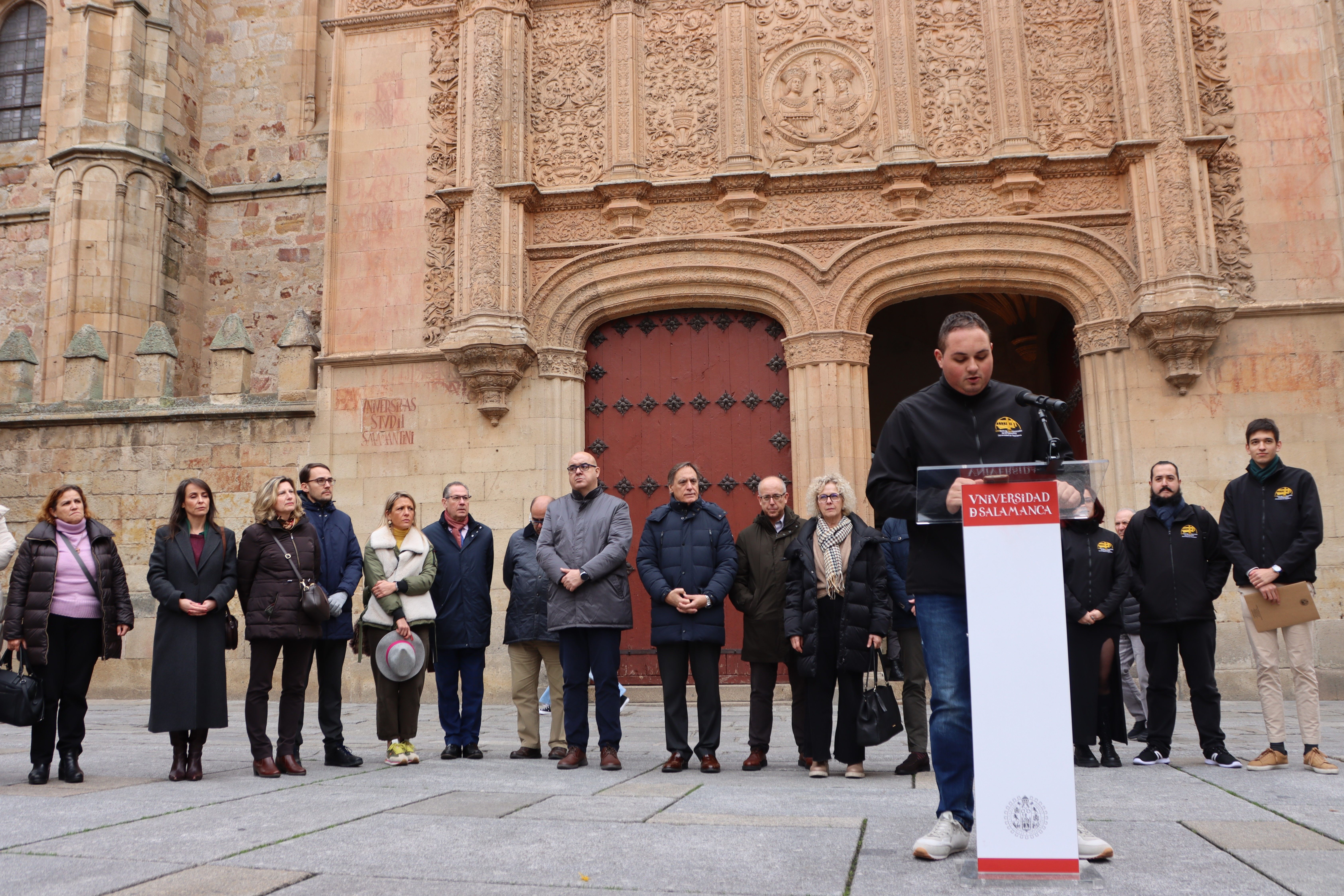 Concentración de estudiantes de la USAL