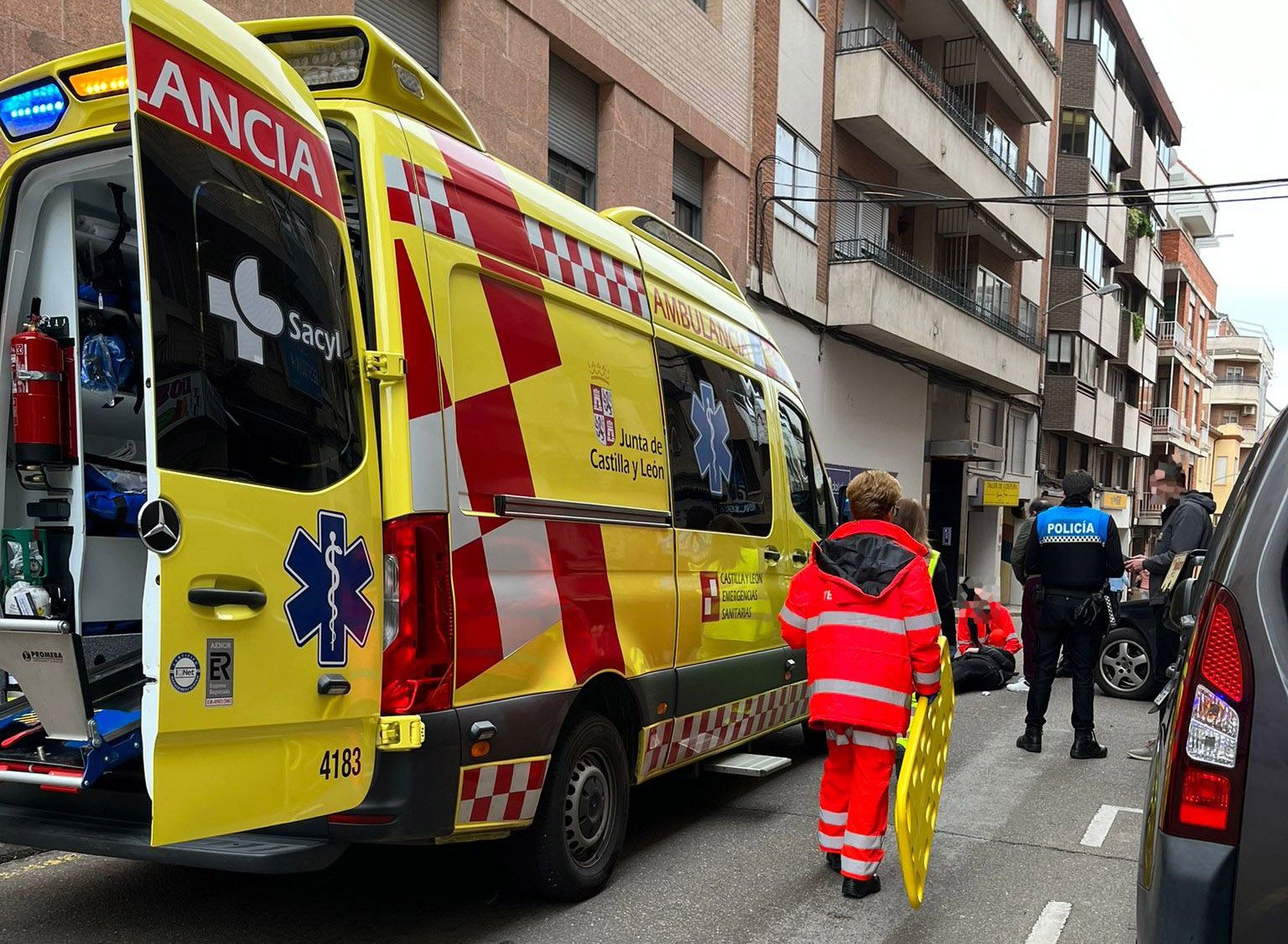 Accidente en la calle Diego de Losada