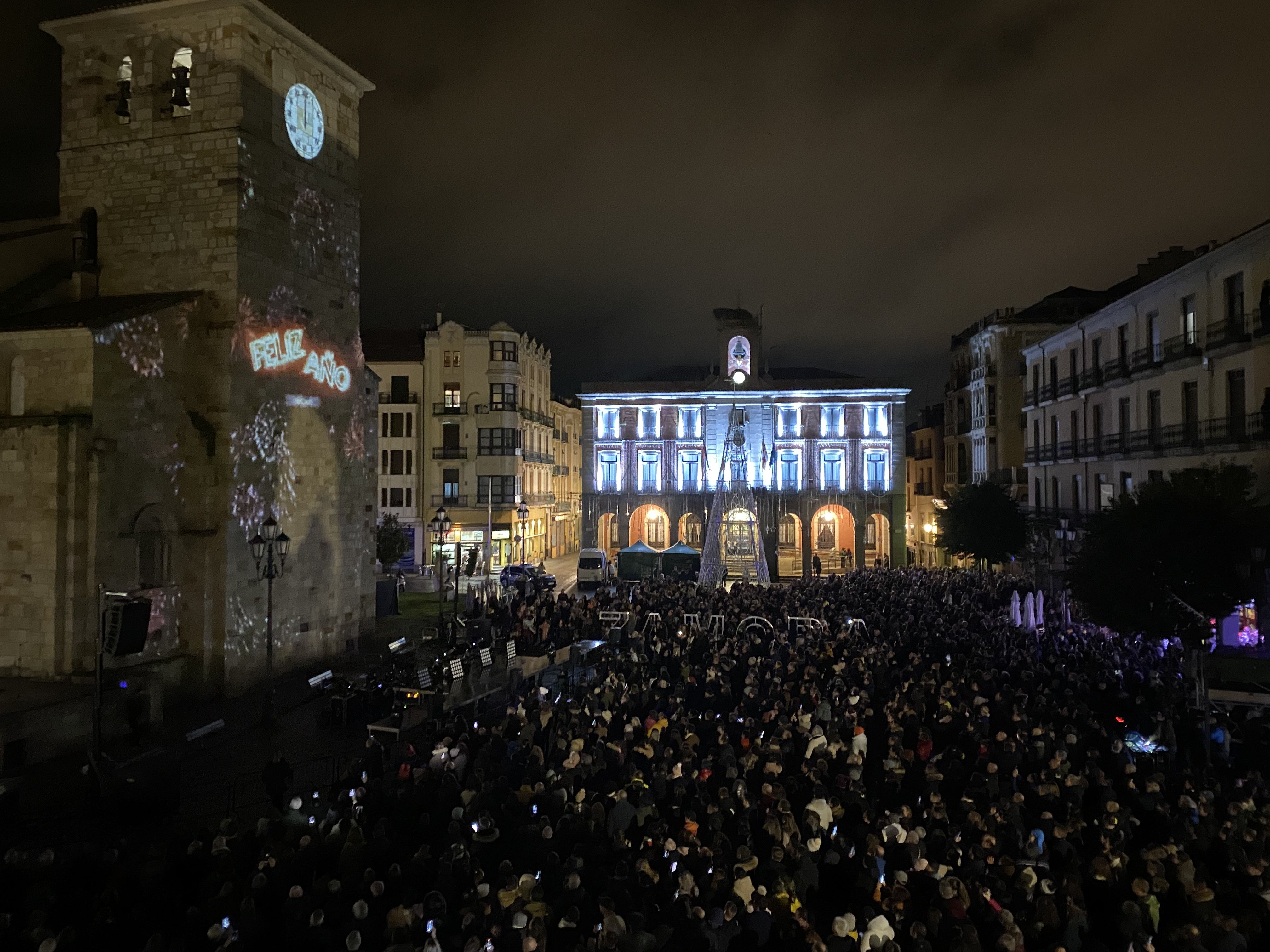 Imagen de la Plaza Mayor durante la Nochenueva