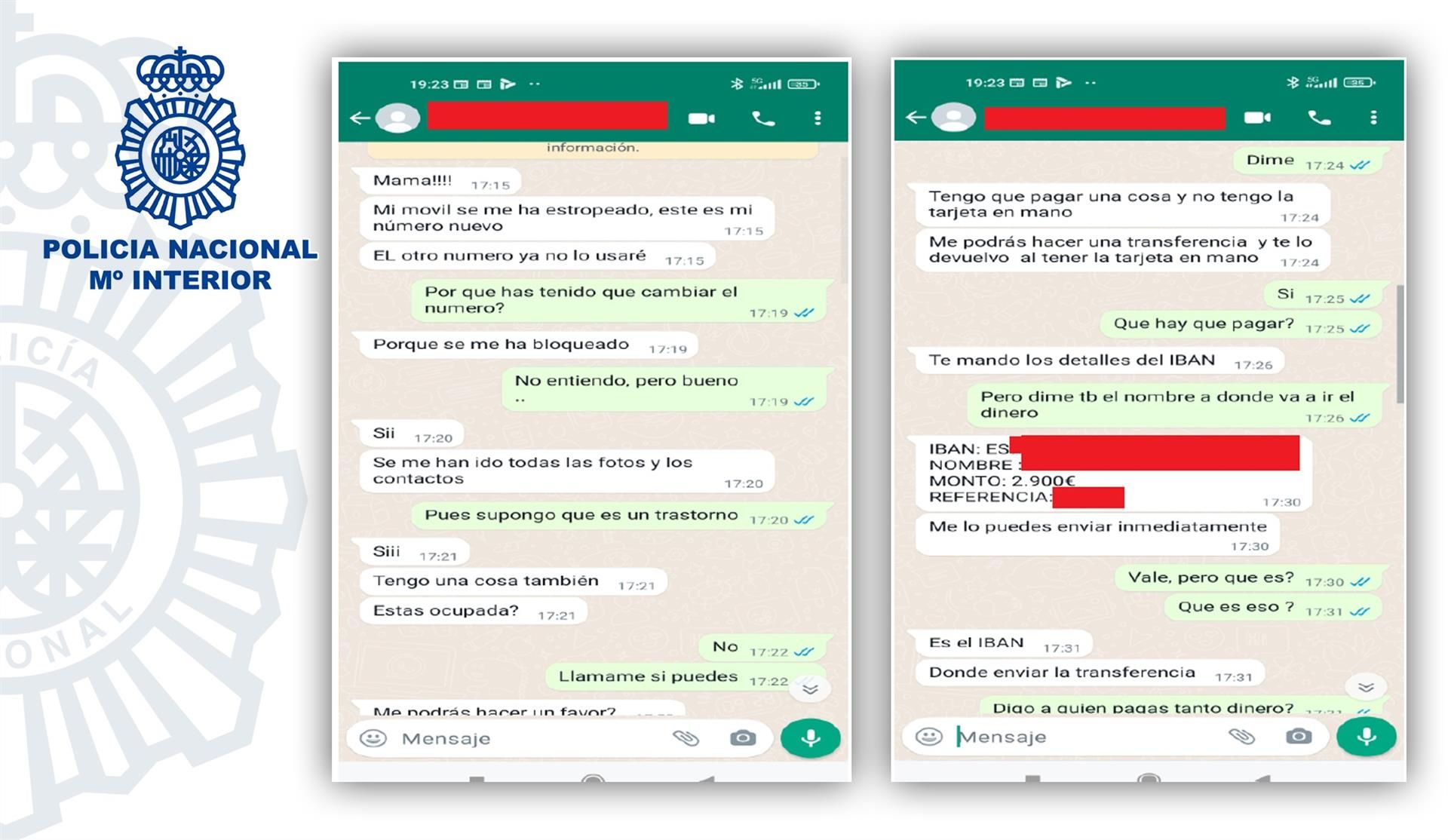 La Policía Nacional Alerta Sobre La Estafa Del Mensaje De Whatsapp Del Falso Hijo Que Pide Dinero Con Urgencia Nota, Fotografías, Audio Y Qr   POLICÍA NACIONAL   Archivo