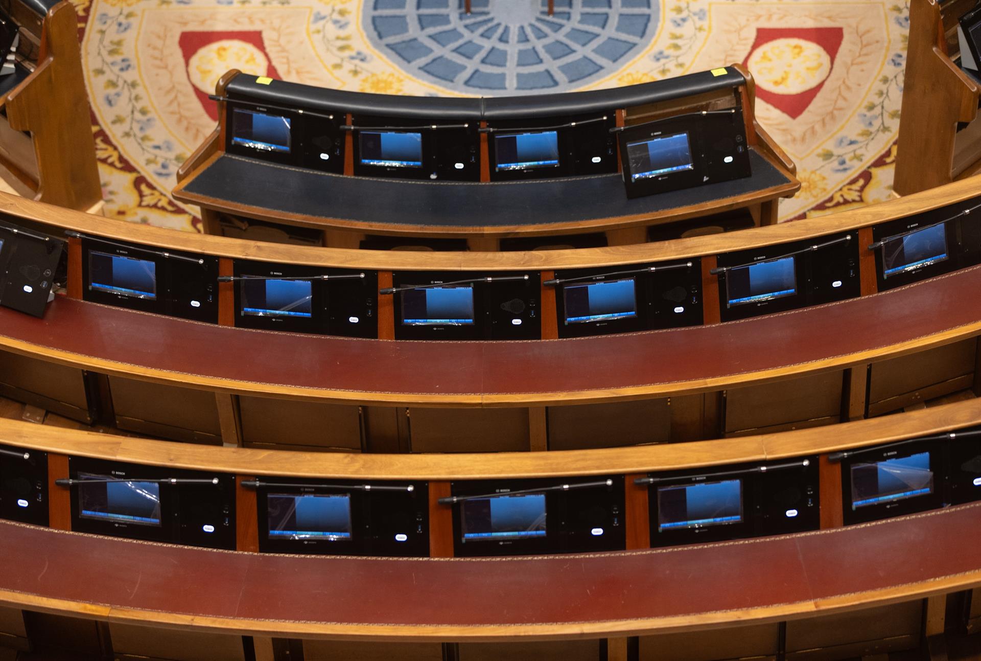 Vista de pantallas táctiles, en el Congreso de los Diputados.   Eduardo Parra   Europa Press