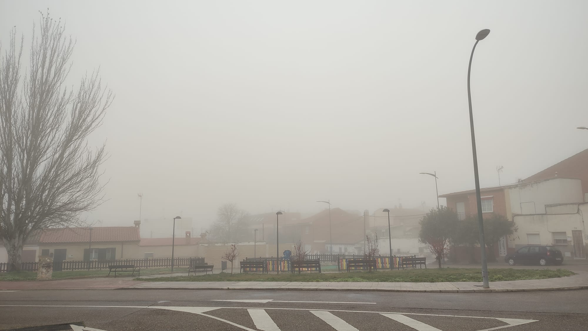 Niebla en Zamora. Barrio de San Lázaro