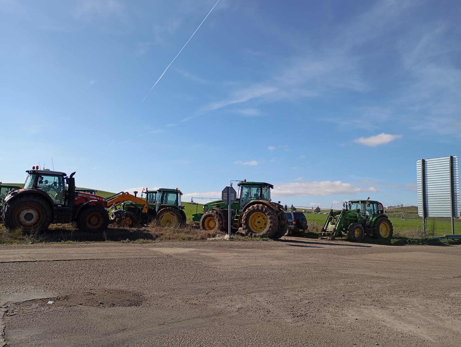 Tractorada en carreteras zamoranas días atrás