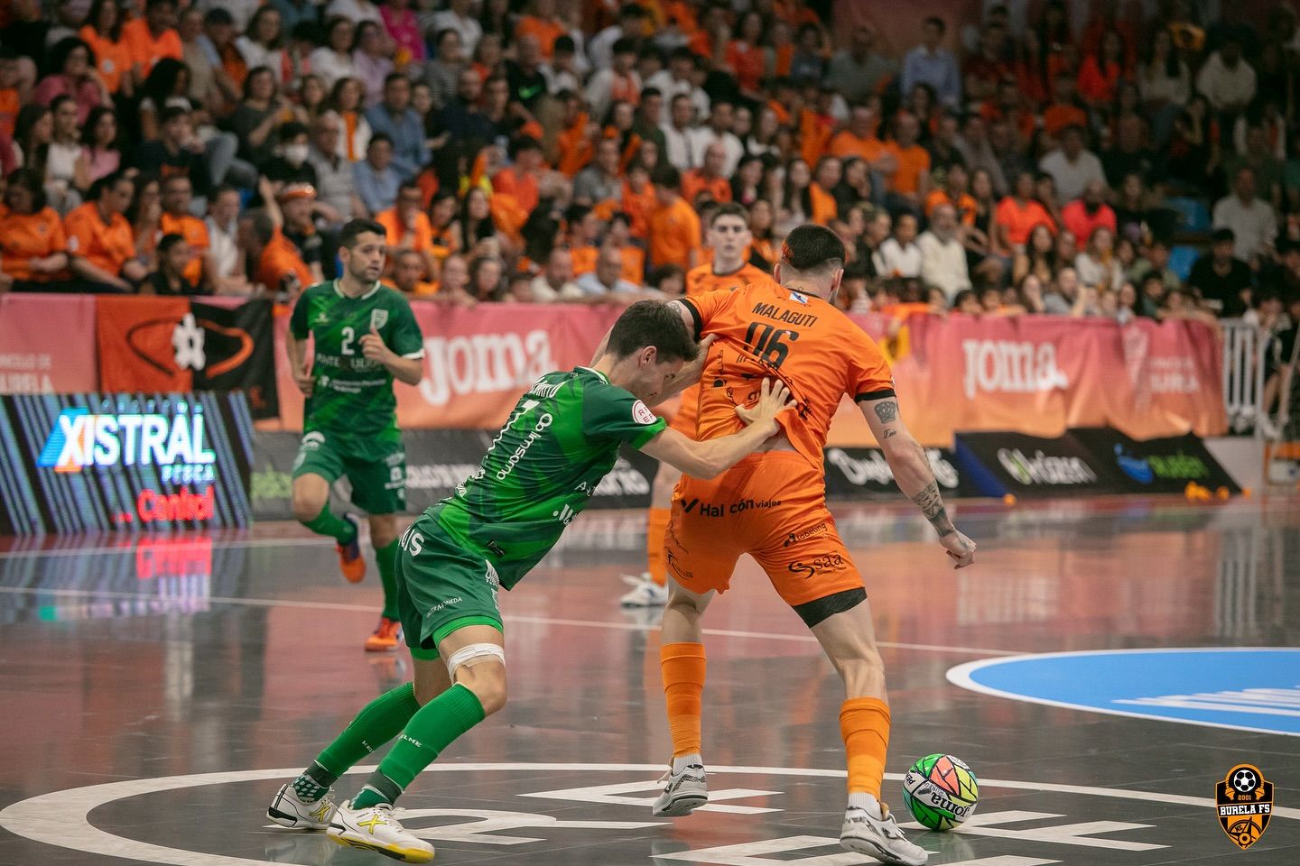 Una jugada de Malaguti en el partido ante UMA Antequera. Foto: Pescados Rubén Burela F.S.