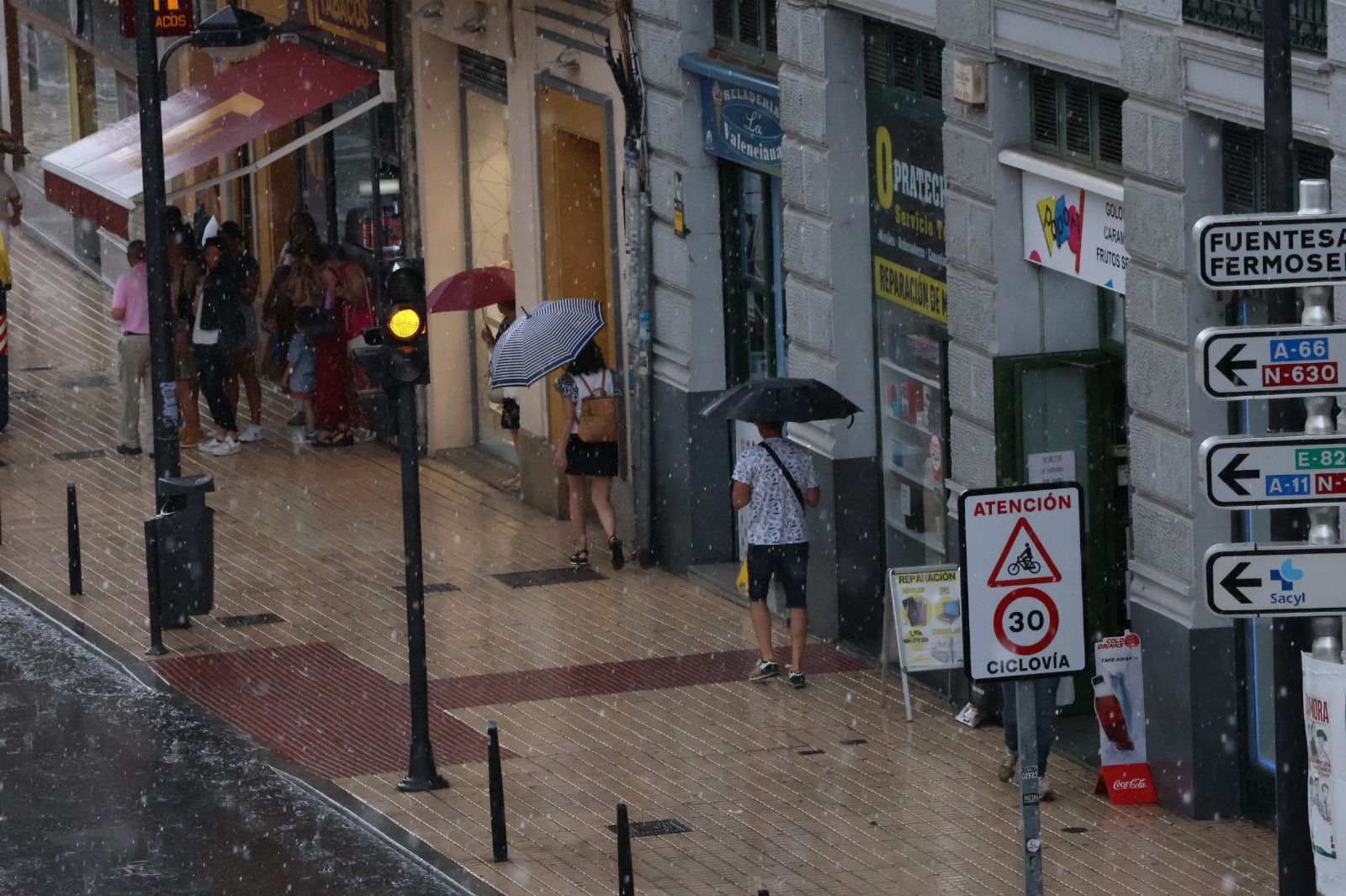 Lluvia en Zamora. Archivo.