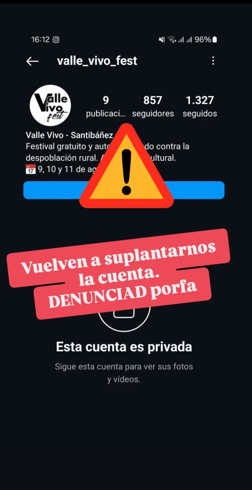 Estafa en el Valle Vivo Fest