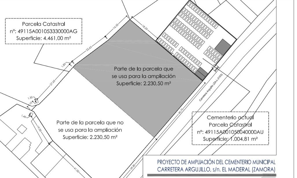 Imagen del proyecto planteado sobre plano